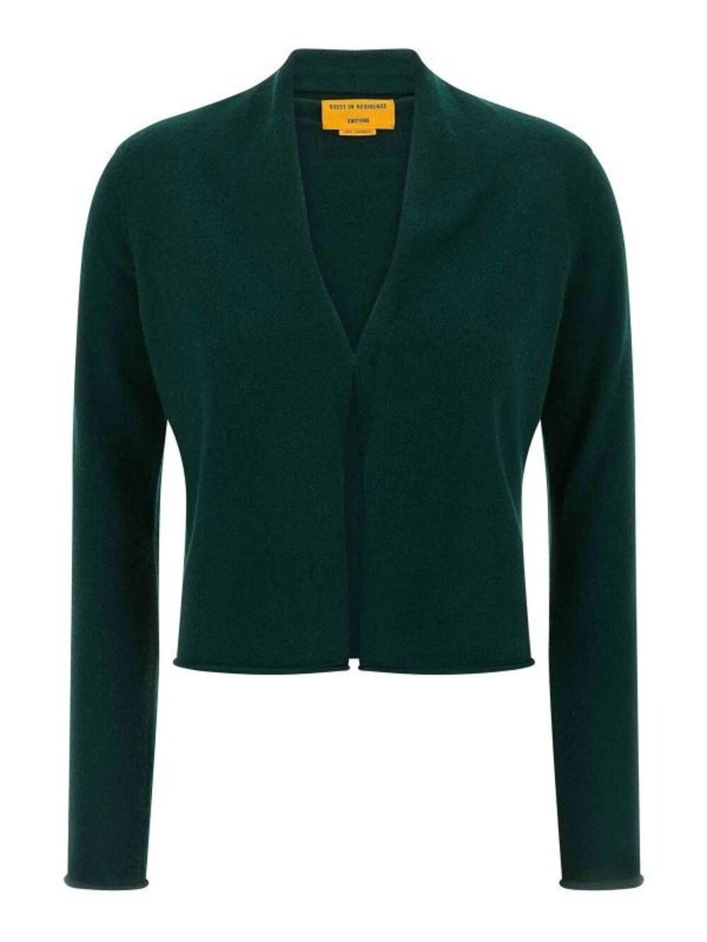 NWT Guest in Residence Knitters Stealth Cardigan Holly Green 100% Cashmere S